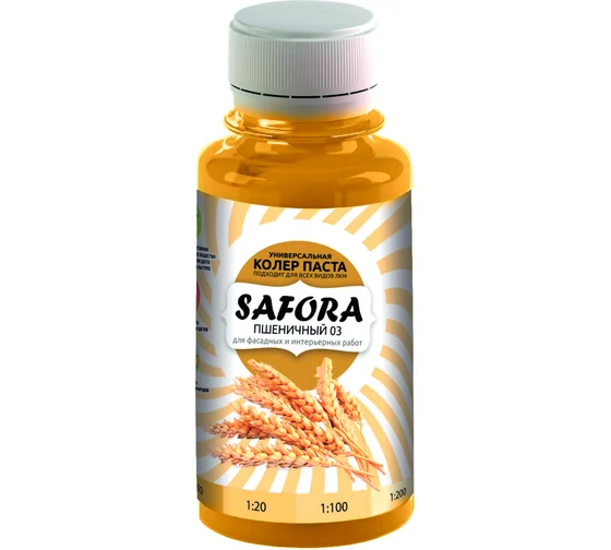 Колер-паста Safora 100 мл, Пшеничный