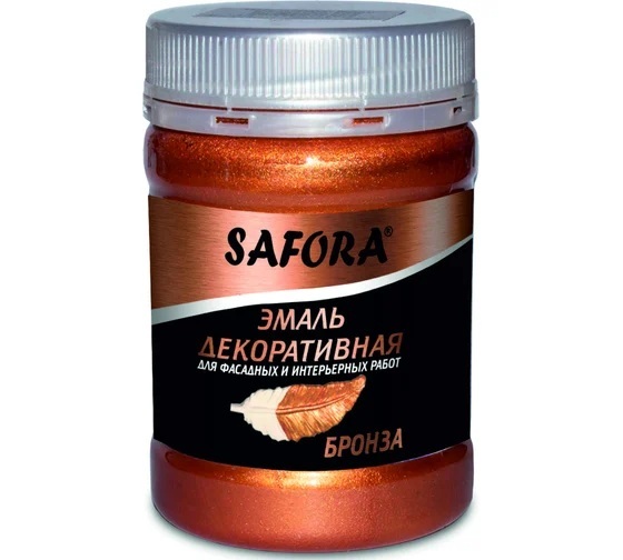 Эмаль декоративная Safora 250 г, Бронза