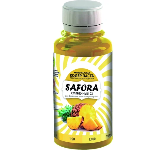 Колер-паста Safora 100 мл, Солнечный