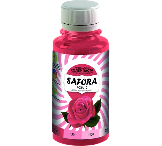Колер-паста Safora 100 мл, Роза